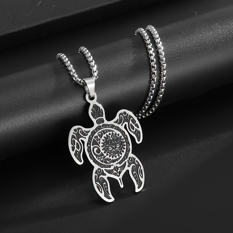 Personalized Turtle Brooch and Pendant Necklace